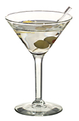 Foto: Cocktailguiden.com - En Dry Martini som den presenteras på Cocktailguiden.com 