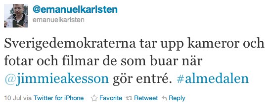 Twitter-emanuelkarlsten-Sverigedemokraterna tar up